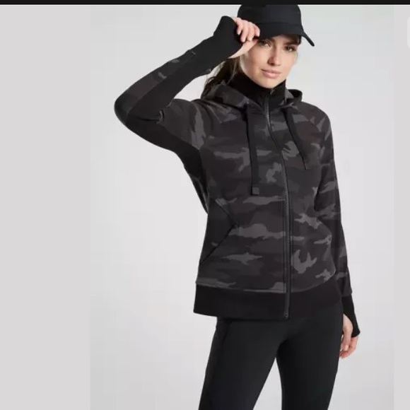 Athleta Jackets & Blazers - ATHLETA Triumph Printed Hoodie Jacket NWT